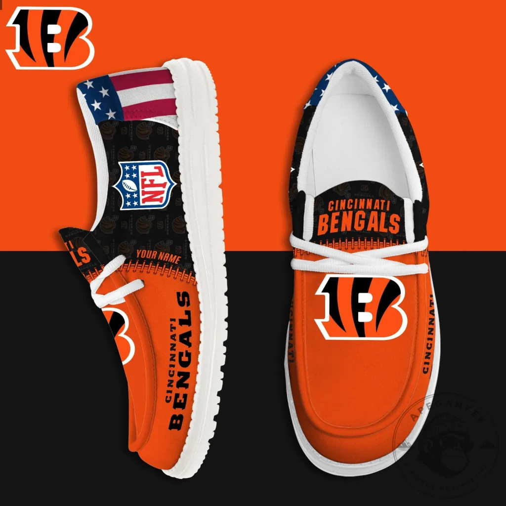 Cincinnati Bengals Personalized Football Team Shoes Cincinnati Bengals Personalized Football Team Shoes