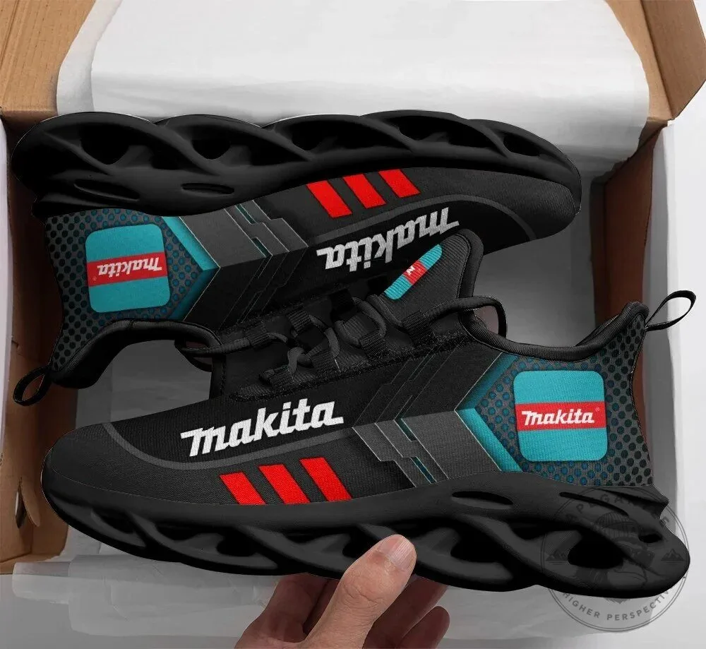 Makita Power Tools Logo Branded Black Running Sneakers Shoes