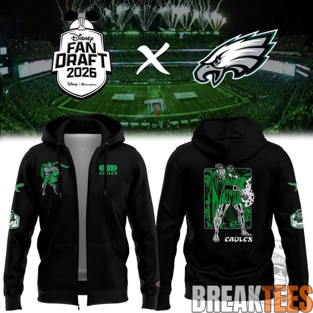 Philadelphia Eagles Doctor Doom Disney Fan Draft 2026 Full-Zip Hoodie 3 Philadelphia Eagles Doctor Doom Disney Fan Draft 2026 Full-Zip Hoodie