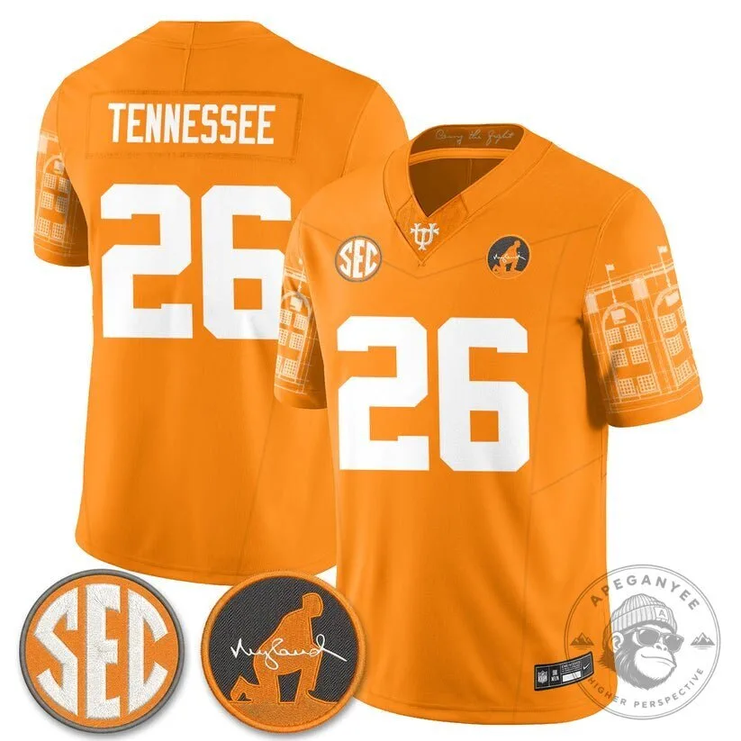 Tennessee Volunteers Football Team Orange Number 26 Replica Game Day Jersey