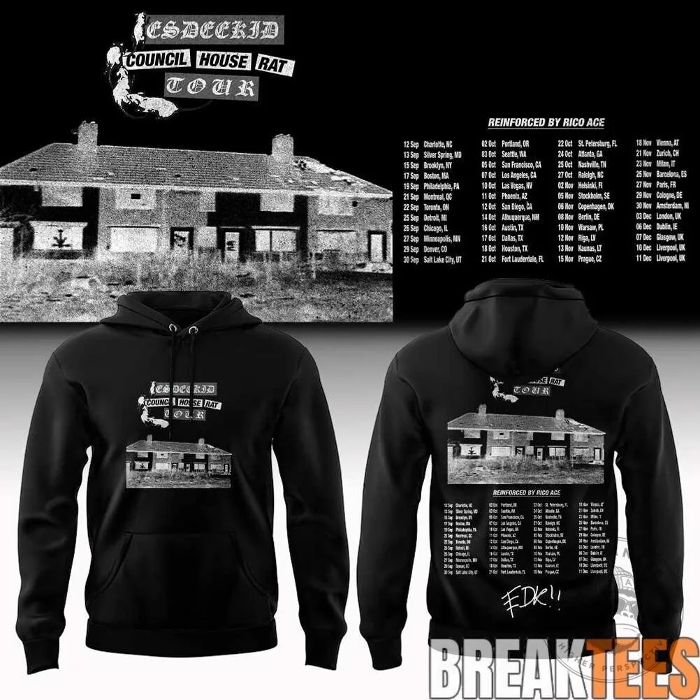 Esdeekid Council House Rat Tour 2026 Concert Dates Hoodie