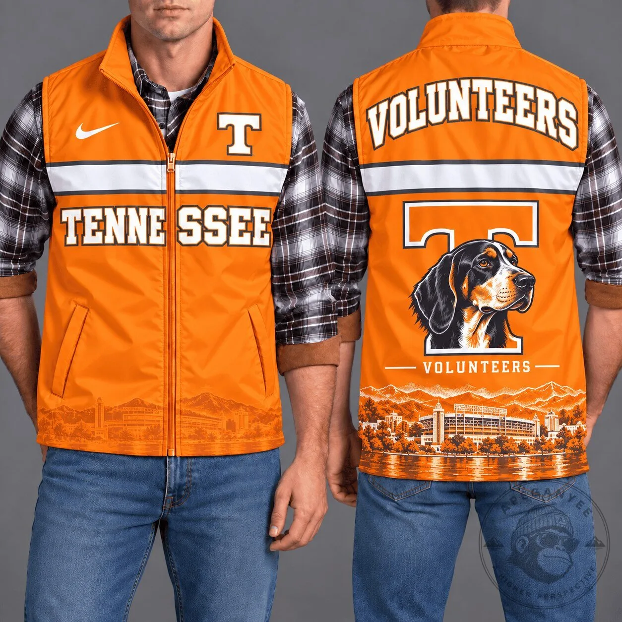 Tennessee Volunteers Hound Dog Mascot Full Zip Vest