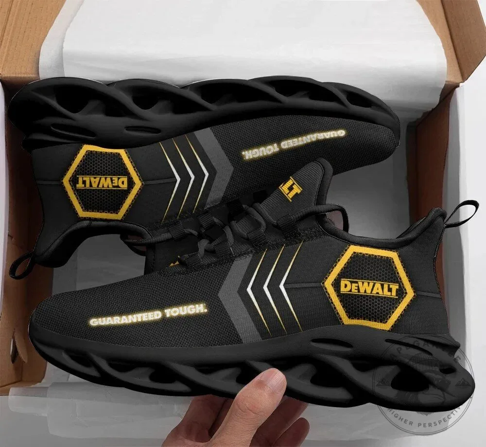 DeWalt Guaranteed Tough Black and Yellow Athletic Running Shoes