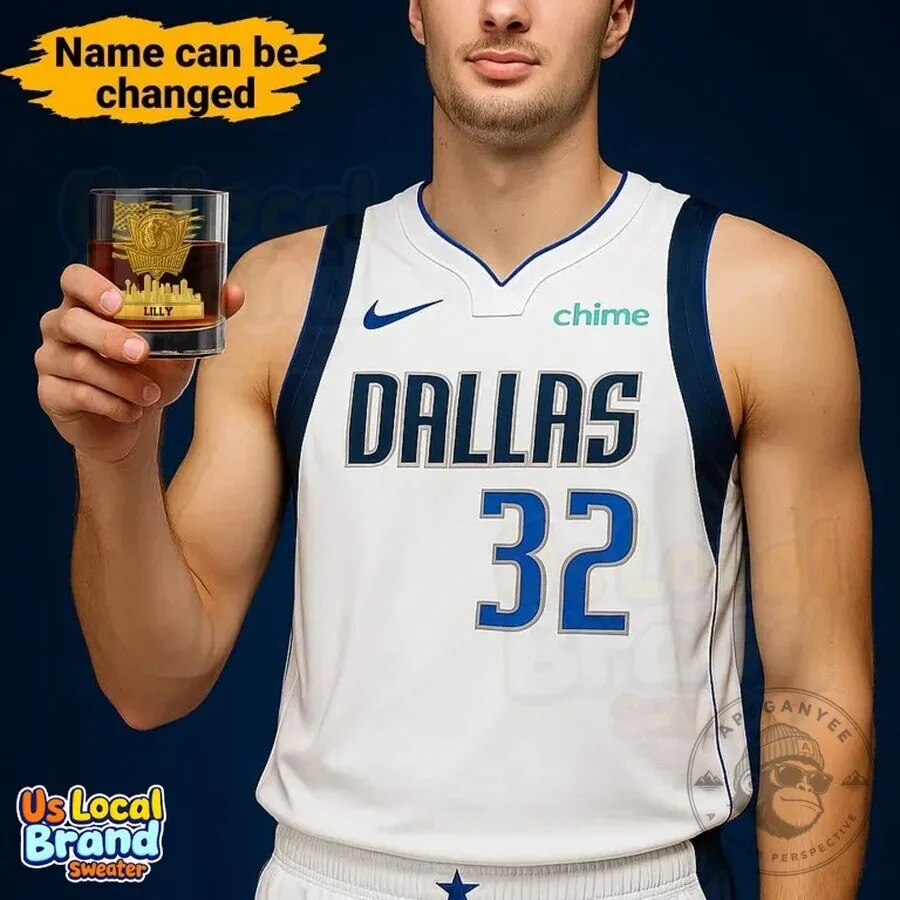 Dallas Mavericks NBA Personalized Whiskey Glass with Custom Name 10 Dallas Mavericks NBA Personalized Whiskey Glass with Custom Name