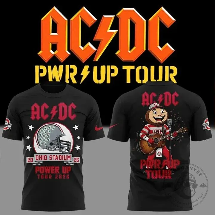 2026 T-Shirt for Ohio State Football AC/DC Power Up Tour