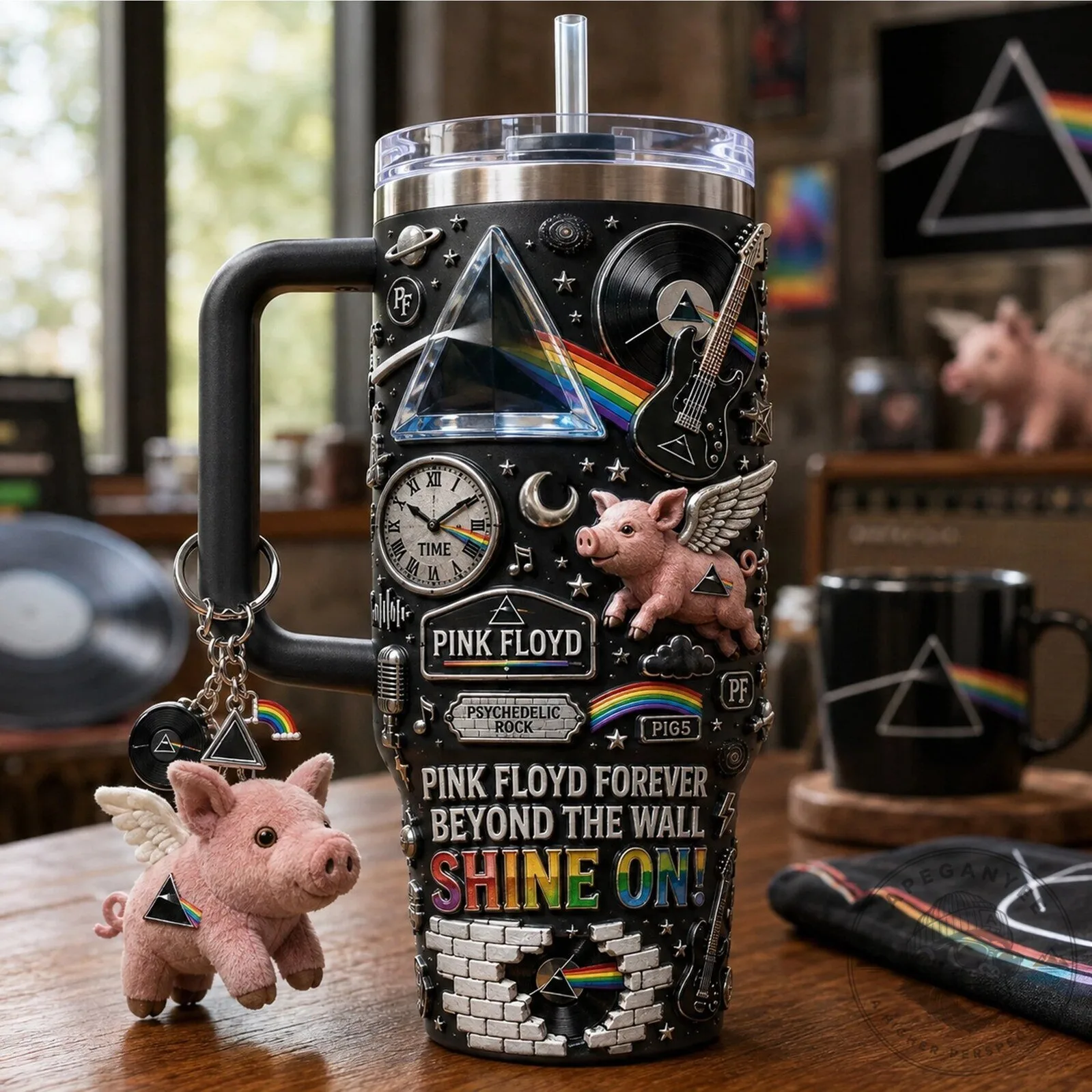 Pink Floyd Forever Beyond The Wall Shine On Music Band Tumbler
