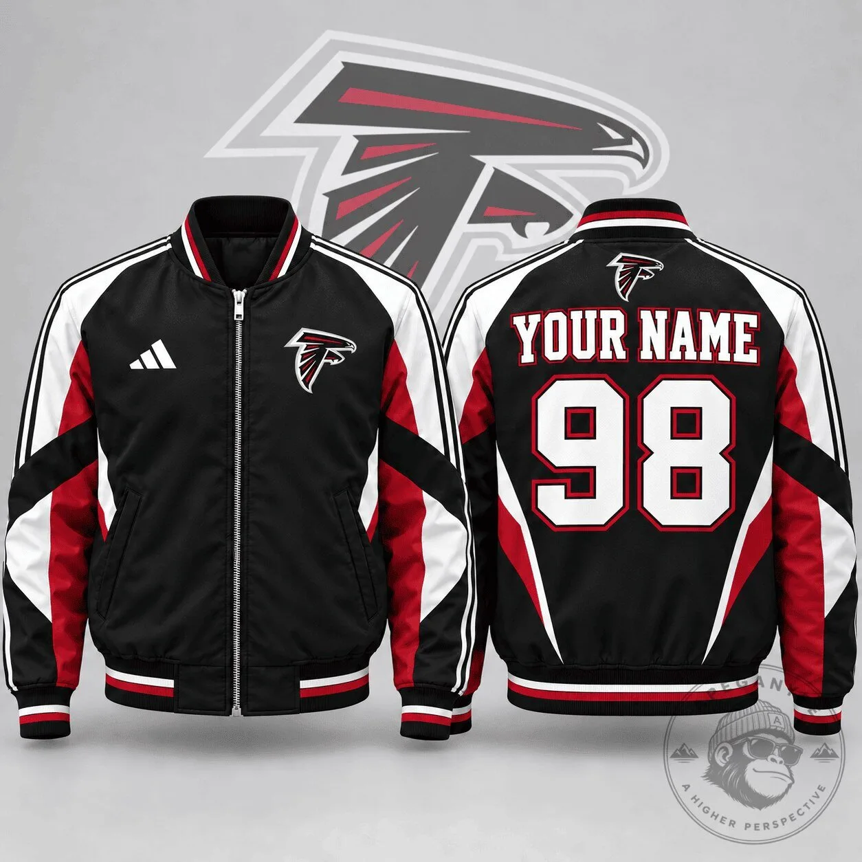Atlanta Falcons Personalized Bomber Jacket with Custom Name and Number