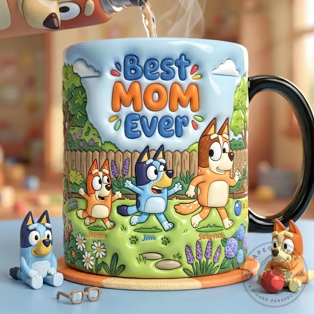 Bluey Best Mom Ever Coffee Mug, Personalized Mother's Day Gift for Her 8 Bluey Best Mom Ever Coffee Mug, Personalized Mother