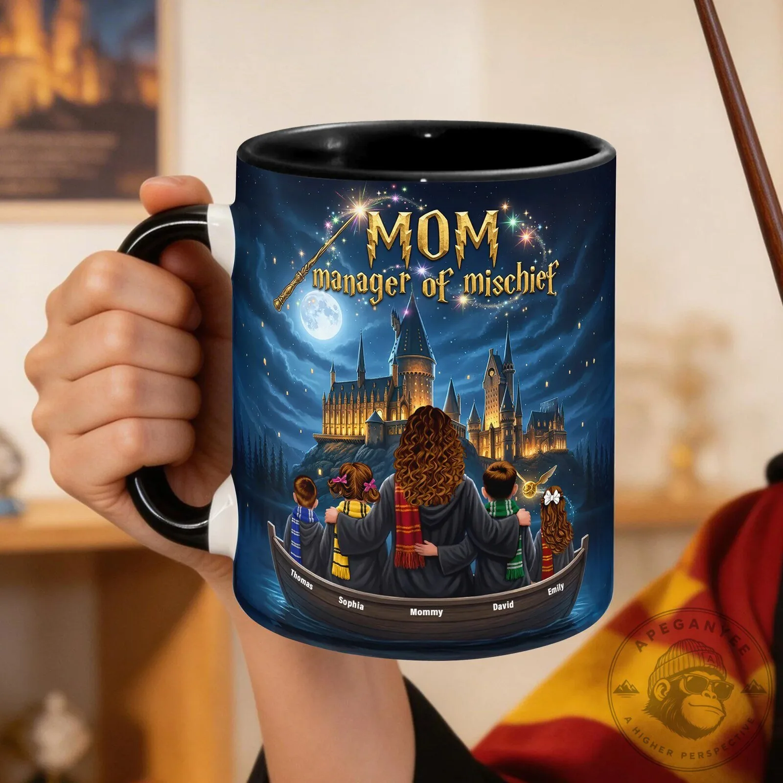 Harry Potter Mom Manager of Mischief Hogwarts Castle Personalized Coffee Mug