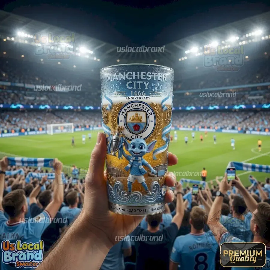 Manchester City Football Club 146th Anniversary Pint Beer Glass