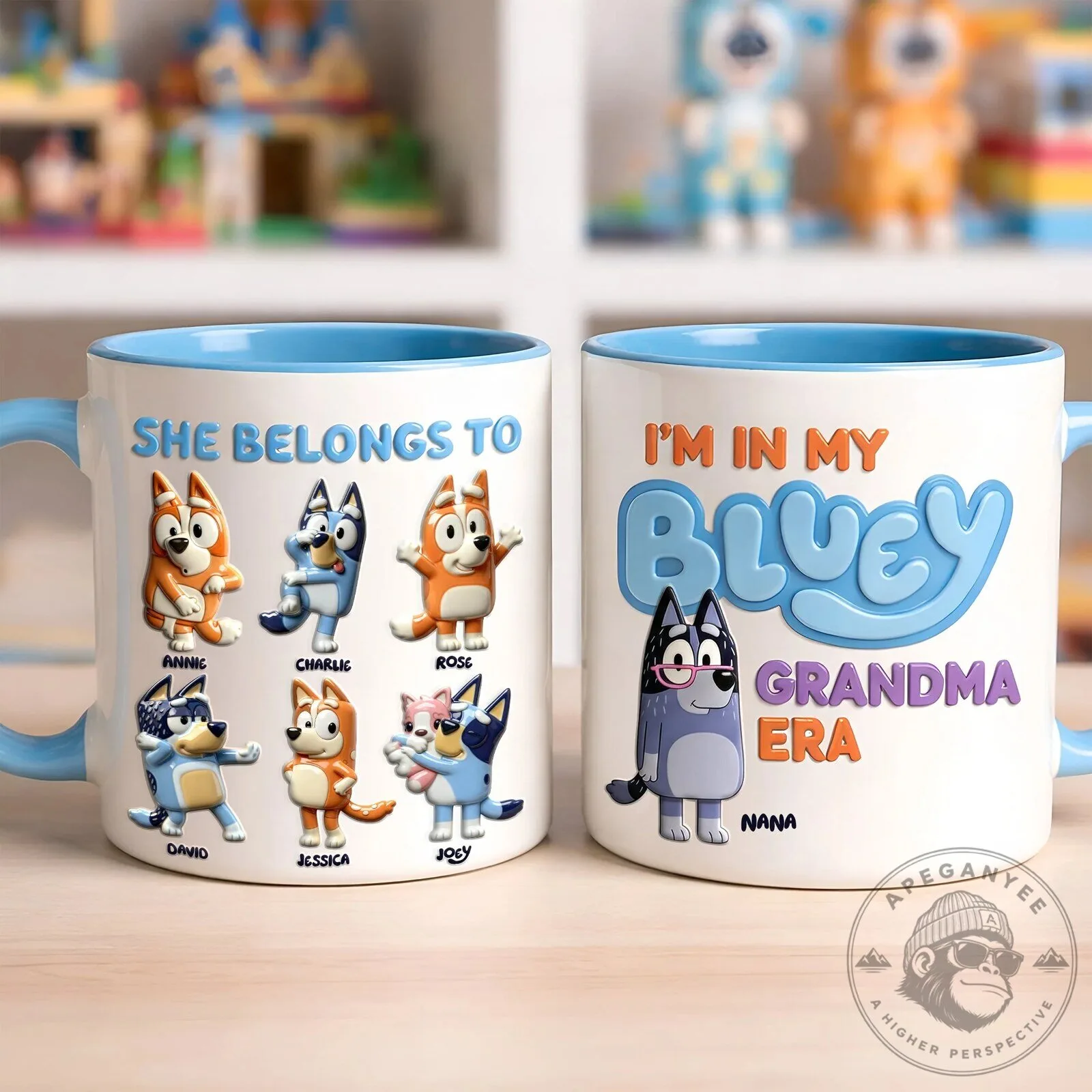 Bluey Grandma Era Personalized Mug, Custom Nana Coffee Cup Gift