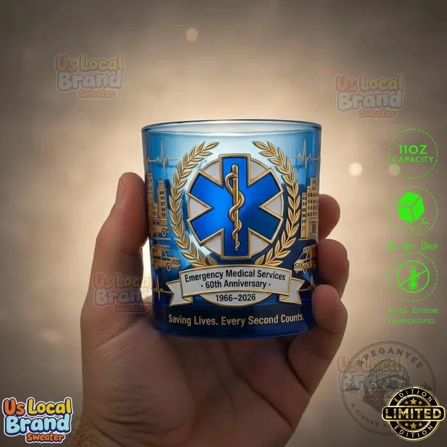 Emergency Medical Services 60th Anniversary Star of Life Drinking Glass