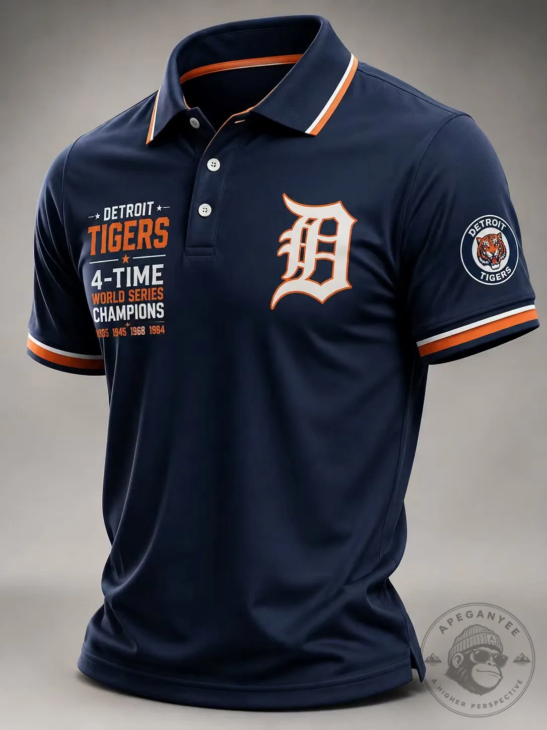 Detroit Tigers World Series Champions Polo Shirt - Vintage Baseball Fan Apparel