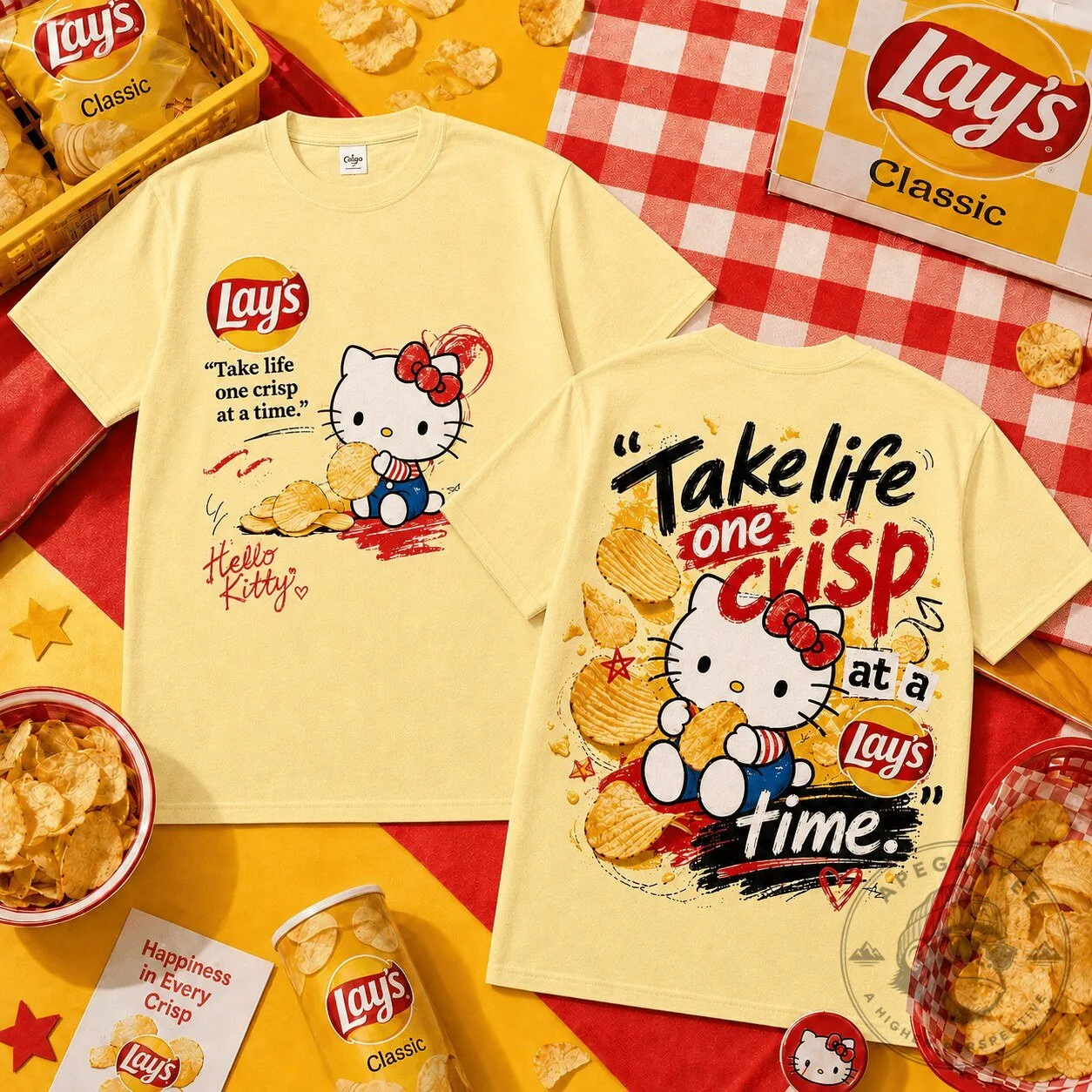 Hello Kitty Lay's Take Life One Crisp at a Time T-Shirt
