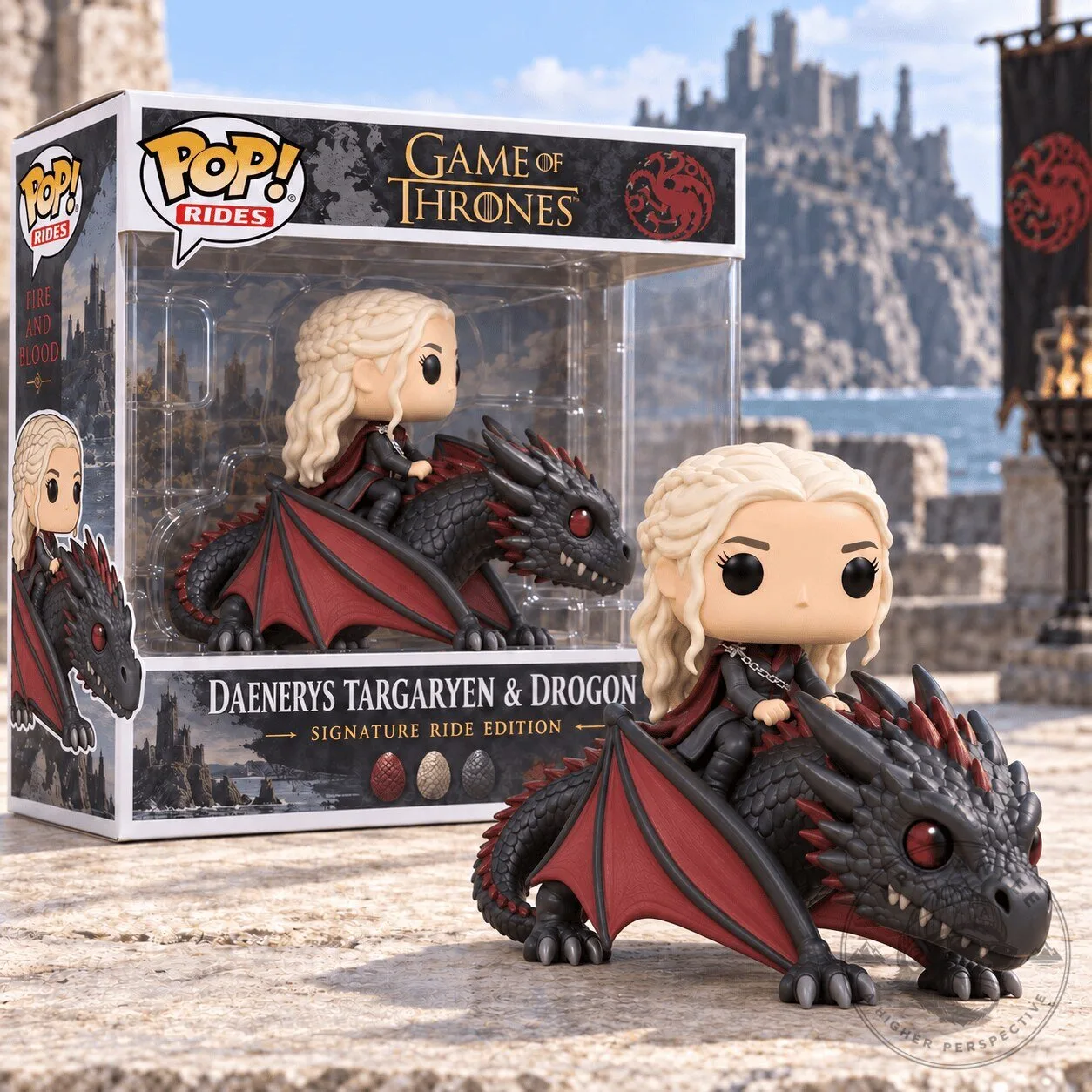 Game of Thrones Daenerys Targaryen and Drogon Dragon Funko Pop Figurine