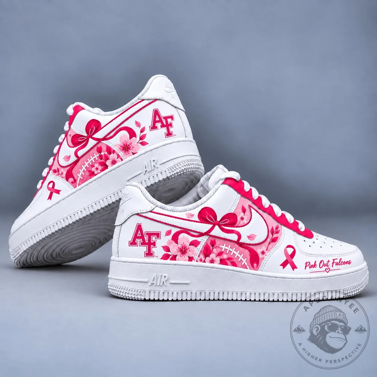 Air Force Falcons Pink Out Breast Cancer Awareness Custom Sneakers