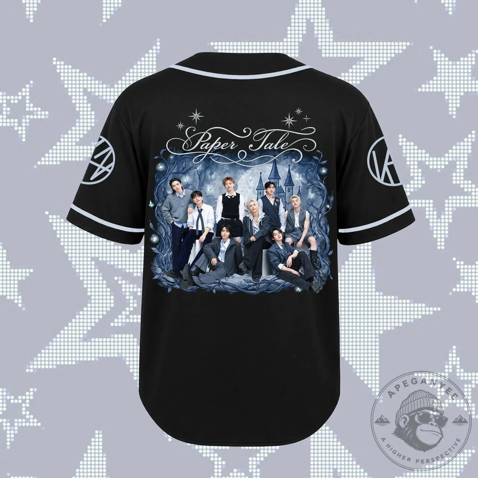 Stray Kids K-Pop Group Electric Paper Tale Baseball Jersey 8 Stray Kids K-Pop Group Electric Paper Tale Baseball Jersey