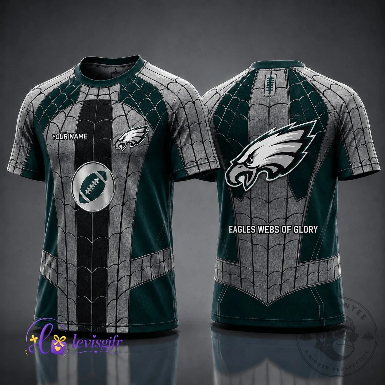 Philadelphia Eagles Football Spider-Man Personalized Graphic T-Shirt