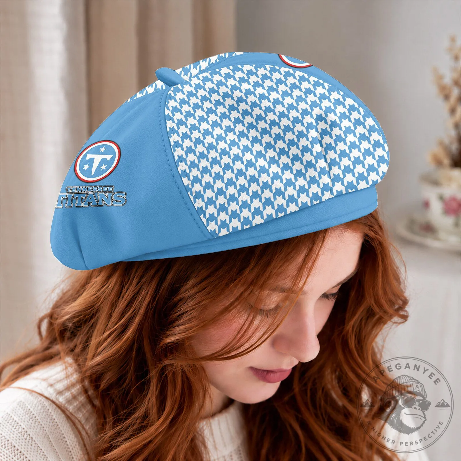 Tennessee Titans NFL Women's Personalized Beret Hat 9 Tennessee Titans NFL Women