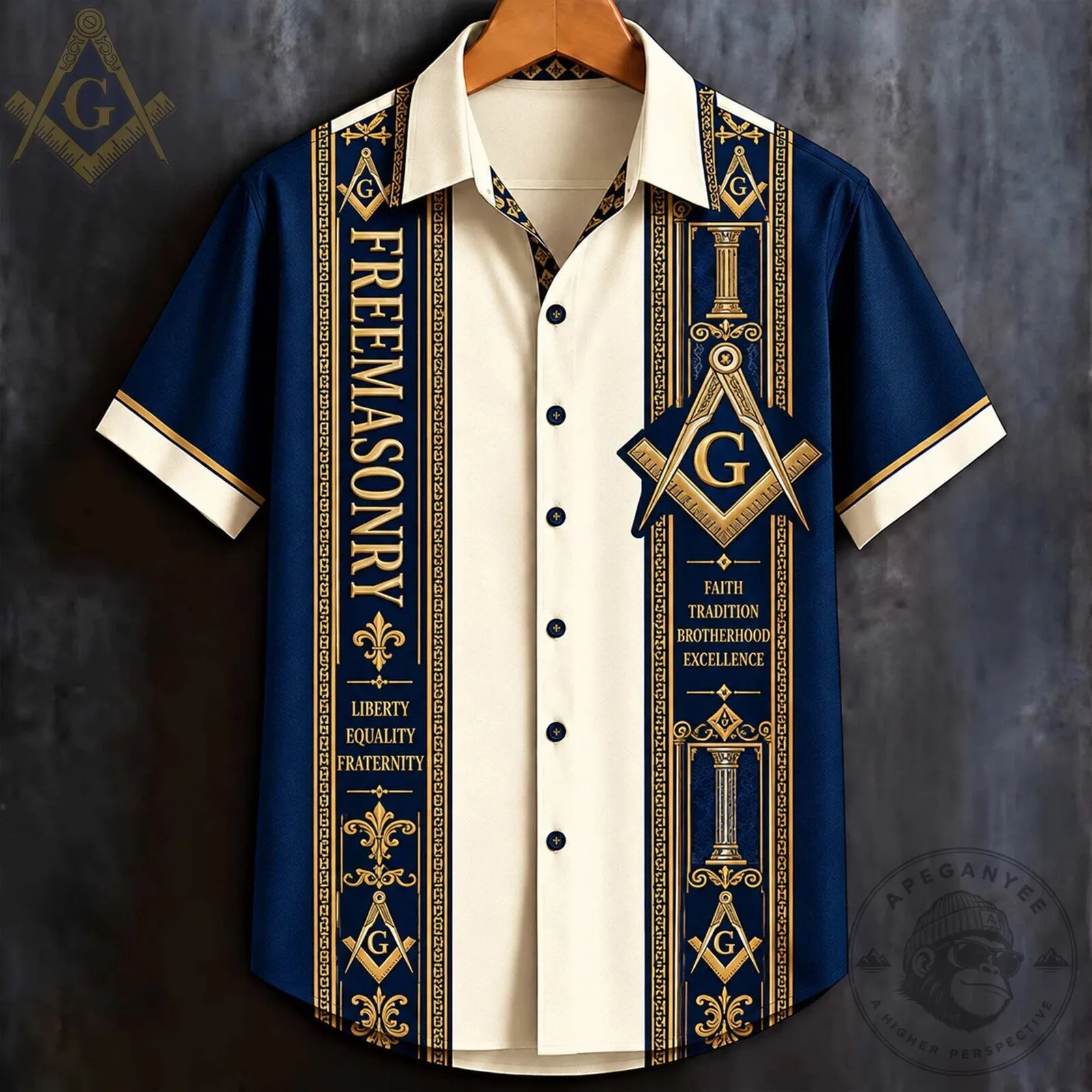 Freemasonry Faith Tradition Brotherhood Excellence Masonic Hawaiian Shirt