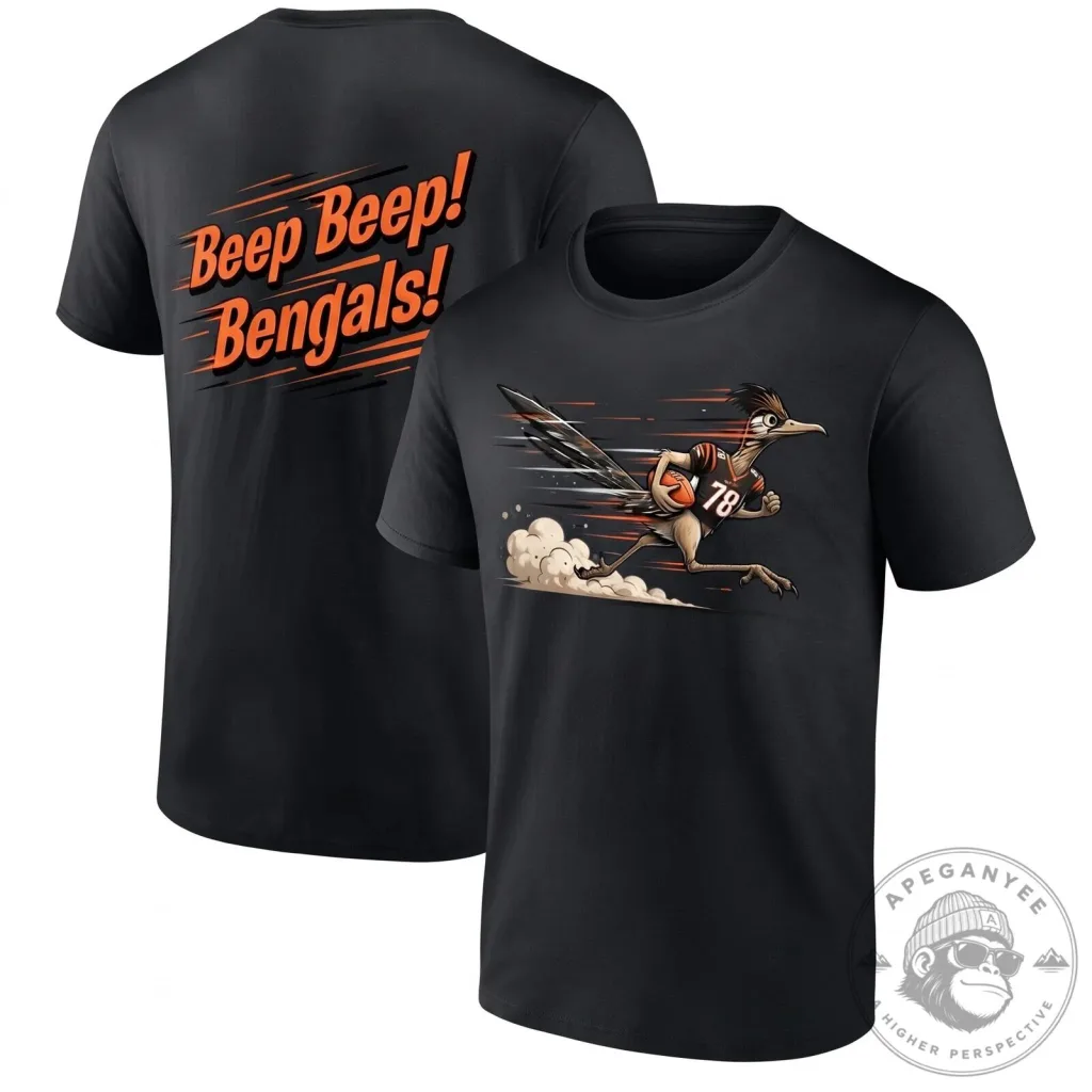 Cincinnati Bengals Road Runner Beep Beep Football Fan T-Shirt Cincinnati Bengals Road Runner Beep Beep Football Fan T-Shirt