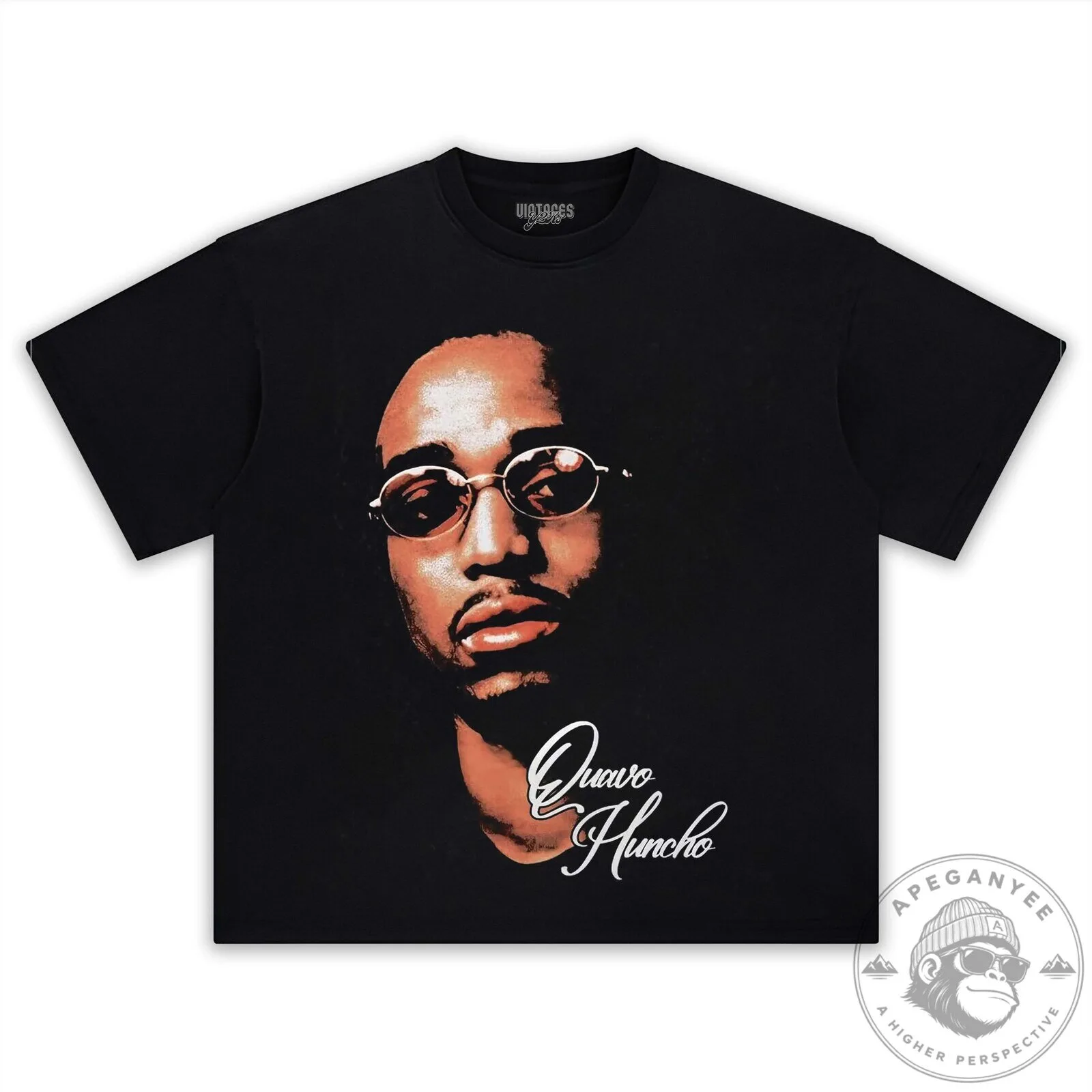 Quavo Huncho Rapper Black Graphic T-Shirt