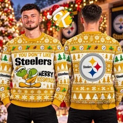Pittsburgh Steelers Grinch Christmas Ugly Sweater