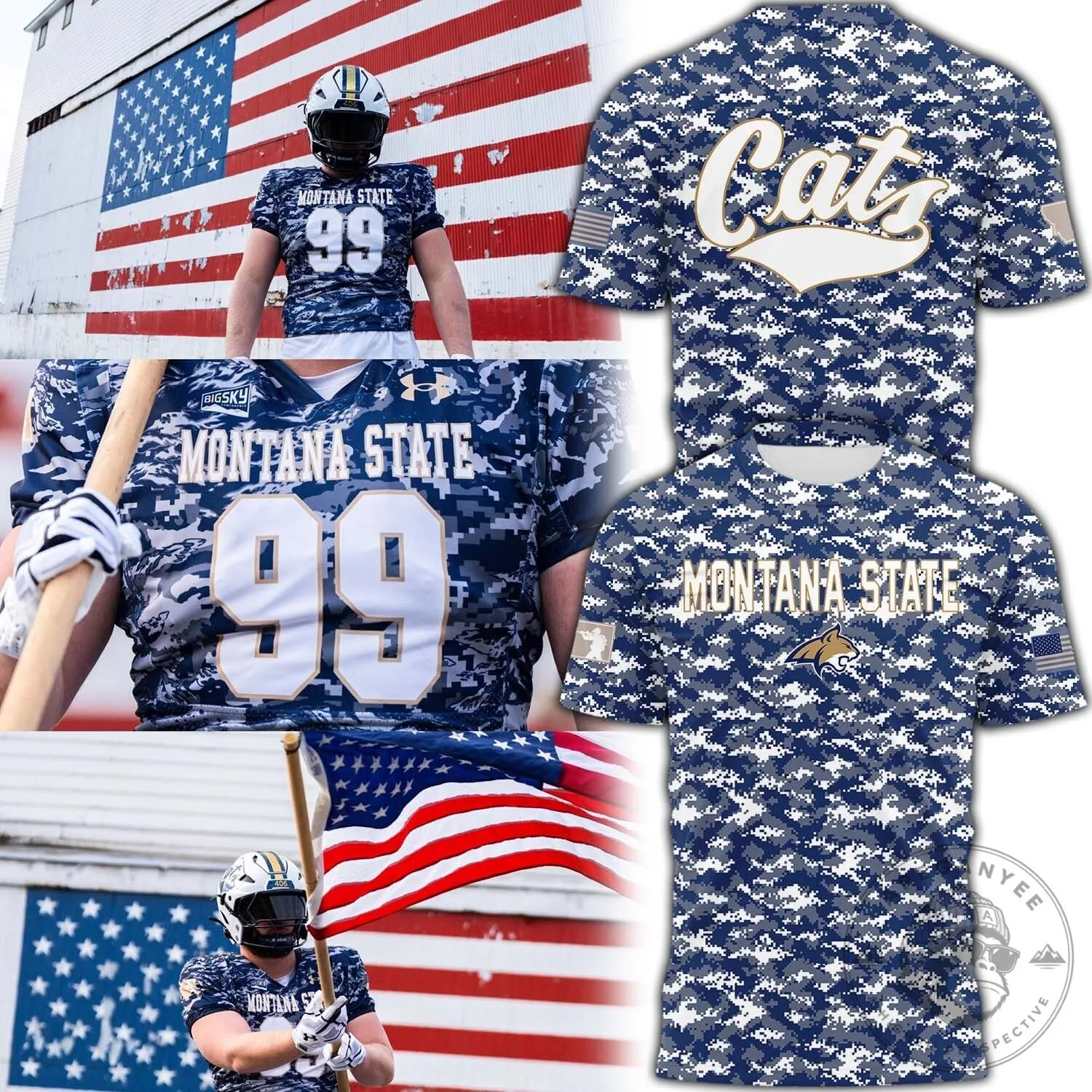 Montana State Bobcats Salute to Service Football Jersey