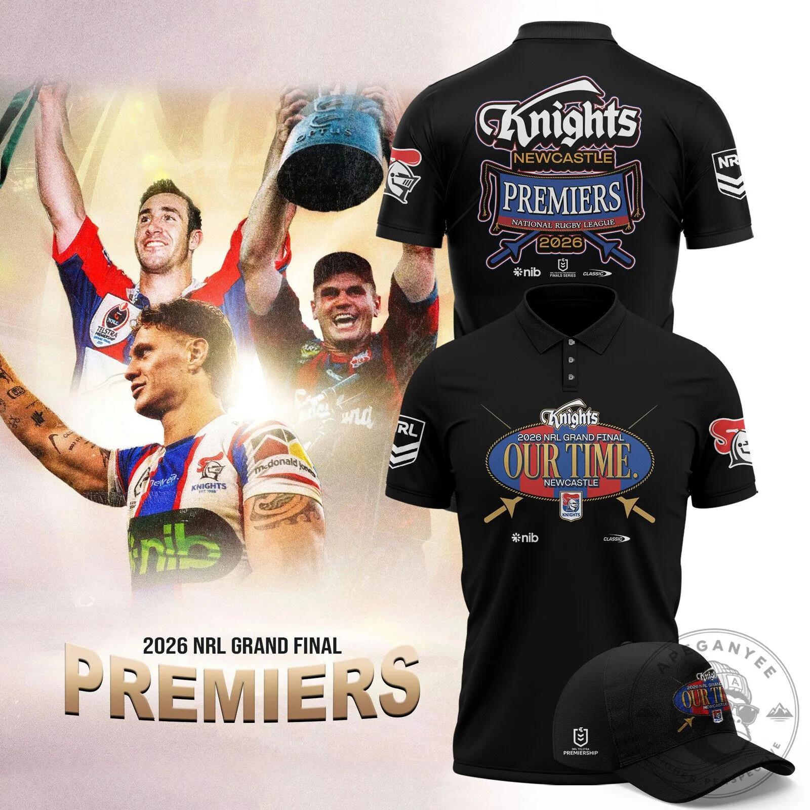 Newcastle Knights 2026 NRL Grand Final Premiers Rugby League Polo Shirt