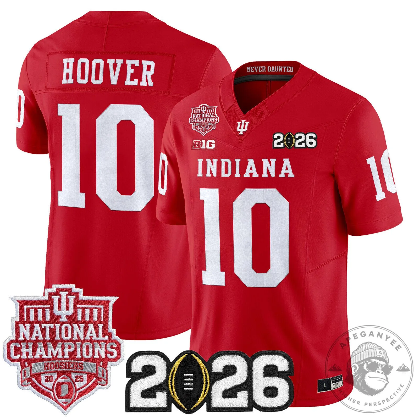 Indiana Hoosiers 2025 National Champions Red Football Jersey
