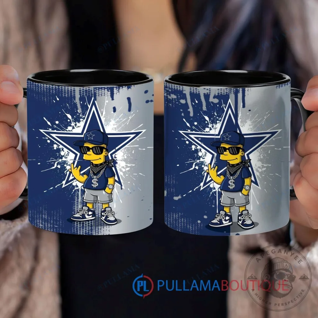 Dallas Cowboys Bart Simpson The Simpsons Football Team Fan Mug