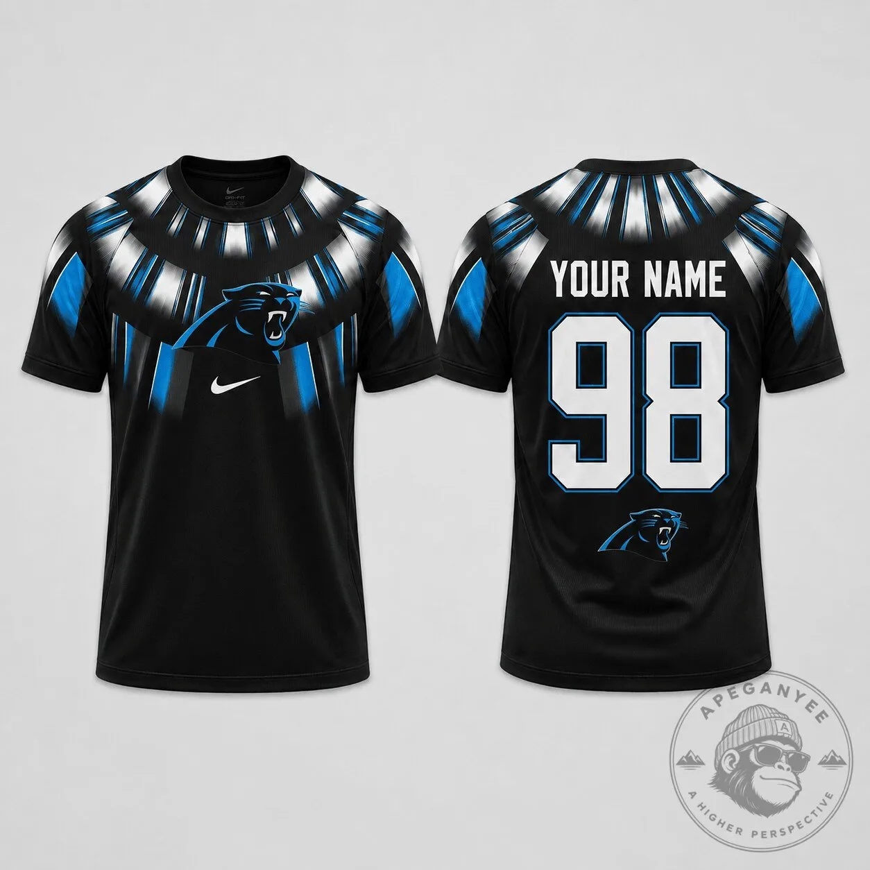 Carolina Panthers Personalized Football Team Fan Jersey