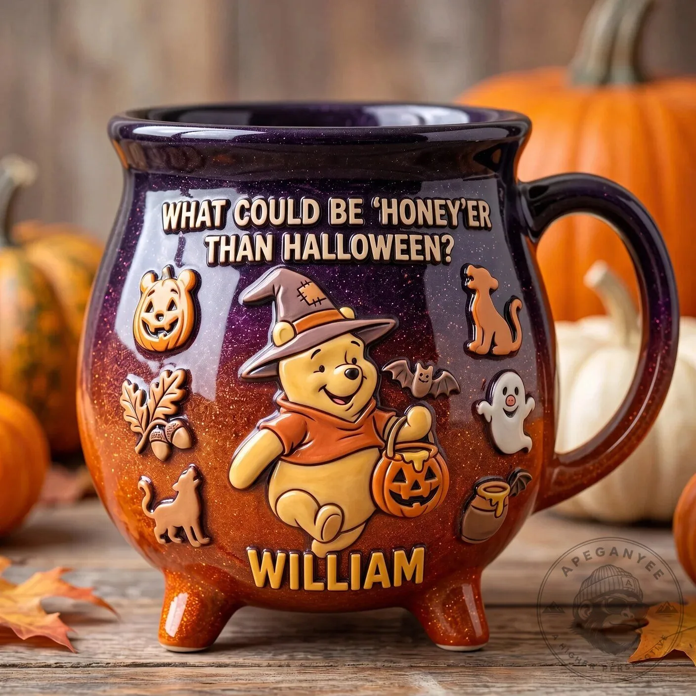 Winnie the Pooh What Could Be Honey'er Than Halloween Personalized Mug