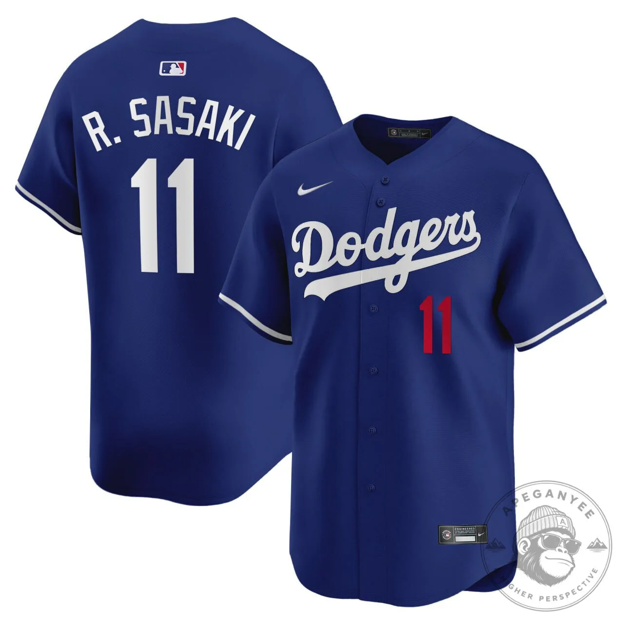 Los Angeles Dodgers Roki Sasaki Blue Baseball Jersey