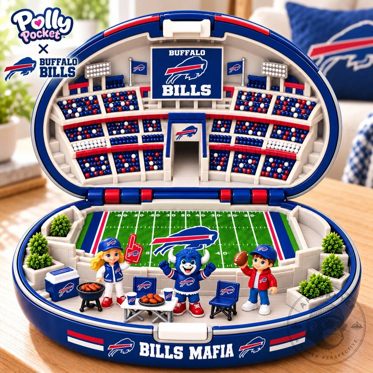 Polly Pocket Buffalo Bills Football Stadium Compact Playset