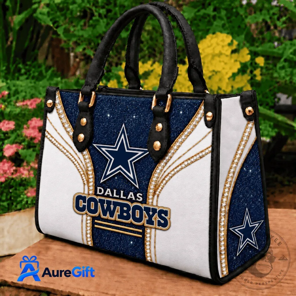 Dallas Cowboys NFL Team Logo Sparkle Design Womens Handbag