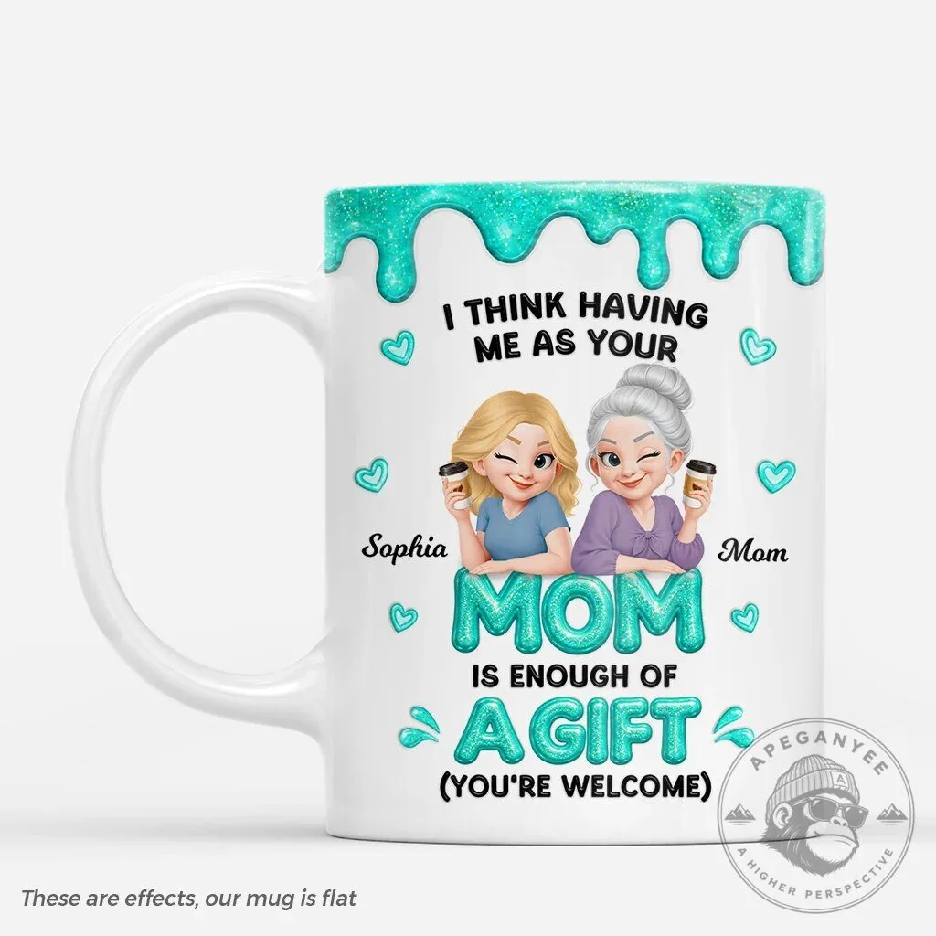 Personalized Daughter and Mom Coffee Mug - Funny Gift for Mother from Daughter