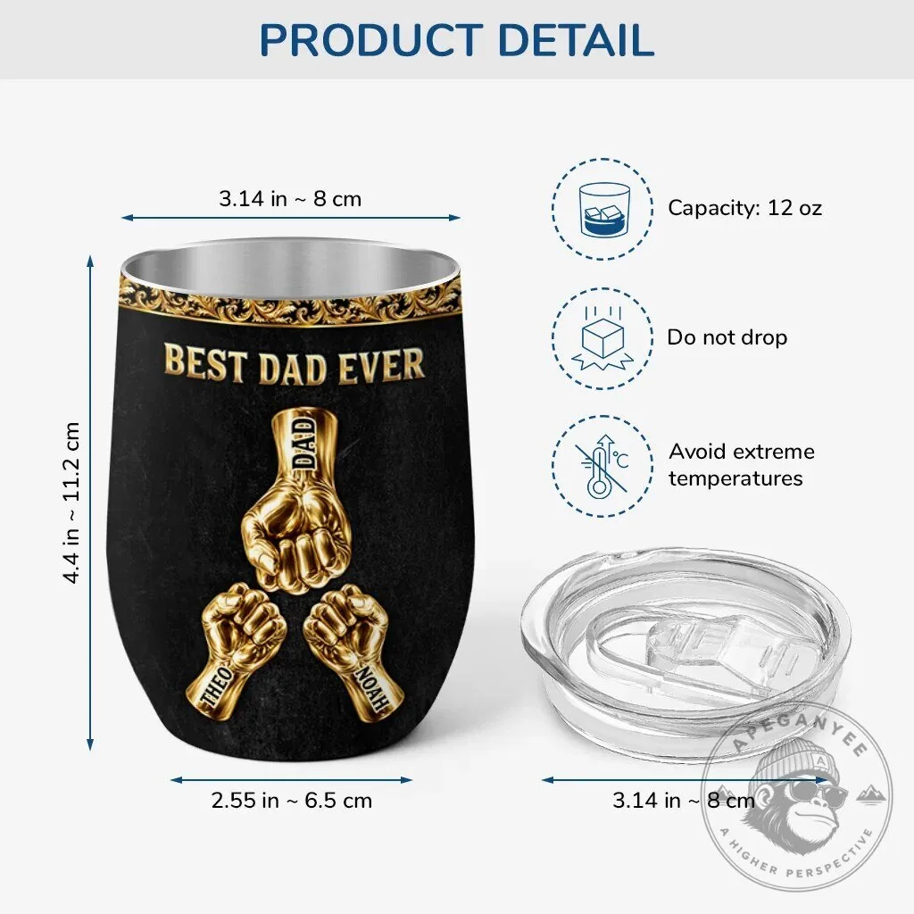 Best Dad Ever Personalized Golden Fists Family Names Insulated Tumbler 9 Best Dad Ever Personalized Golden Fists Family Names Insulated Tumbler