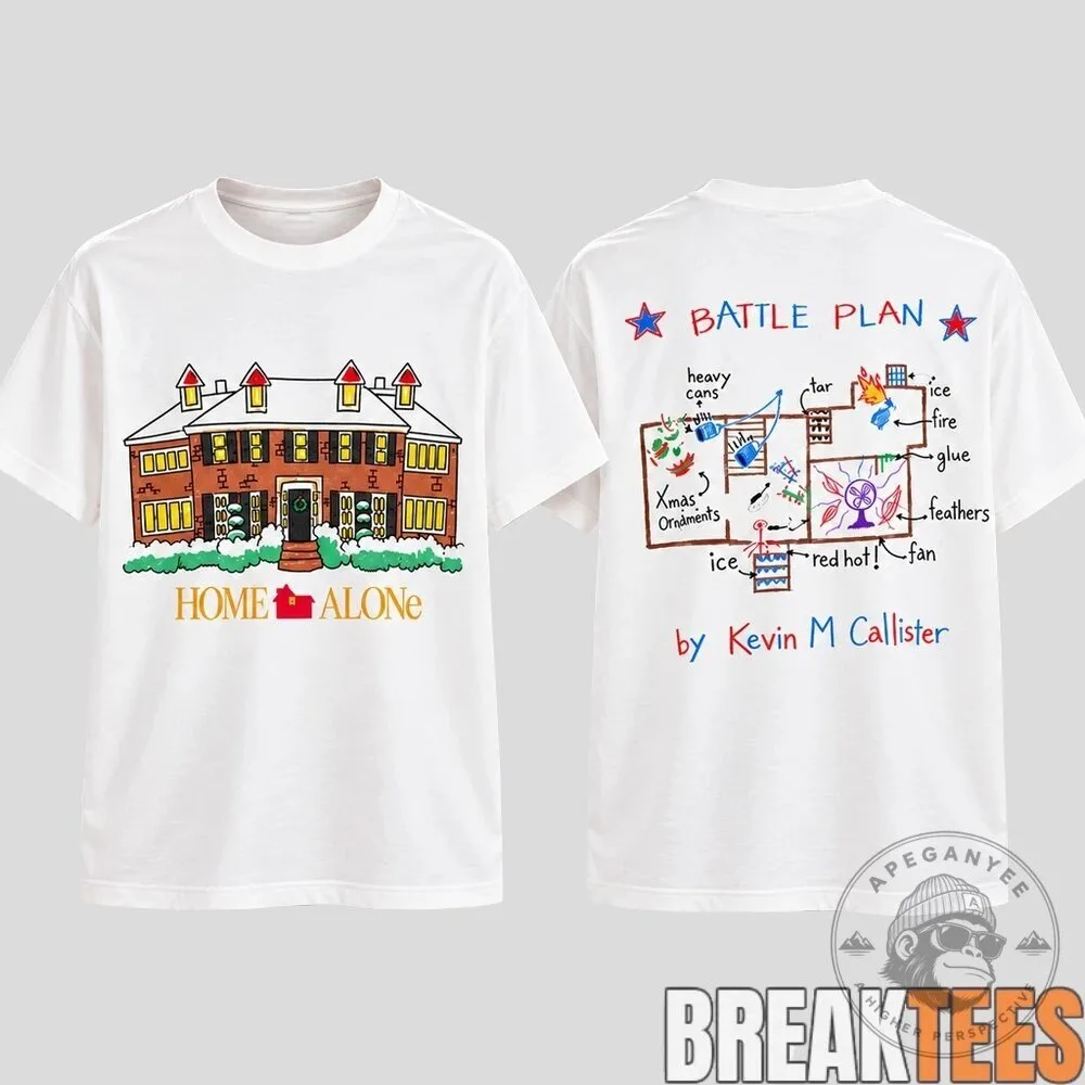 Home Alone Kevin McCallister Battle Plan Christmas White T-Shirt