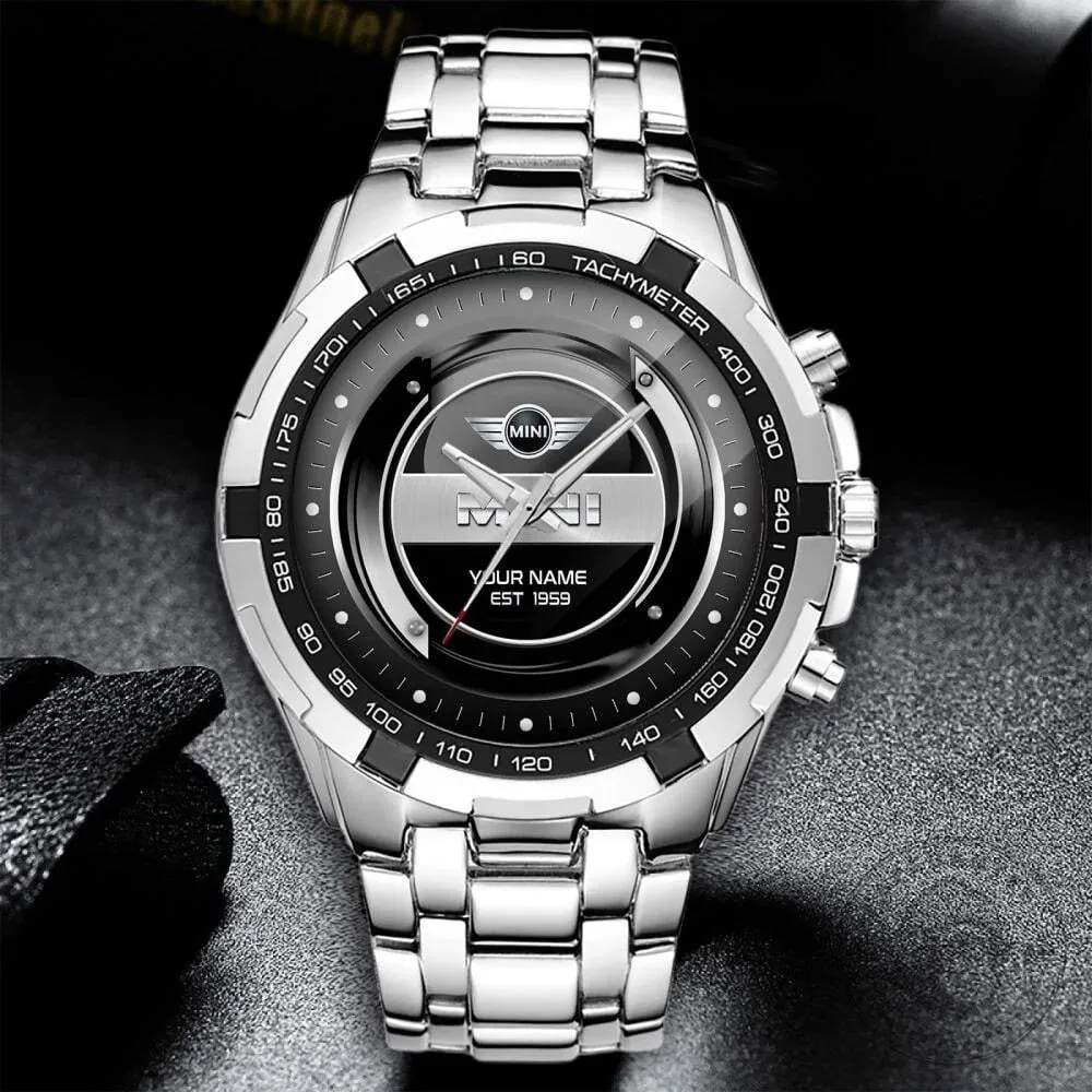 Mini Cooper Custom Name Elegant Fashion Design Stainless Steel Watch