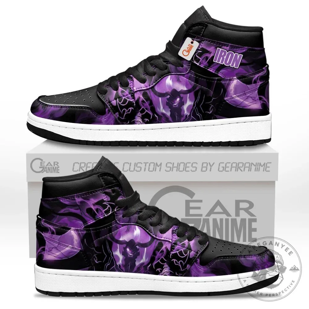 Iron Man Purple Armor Custom High Top Sneakers