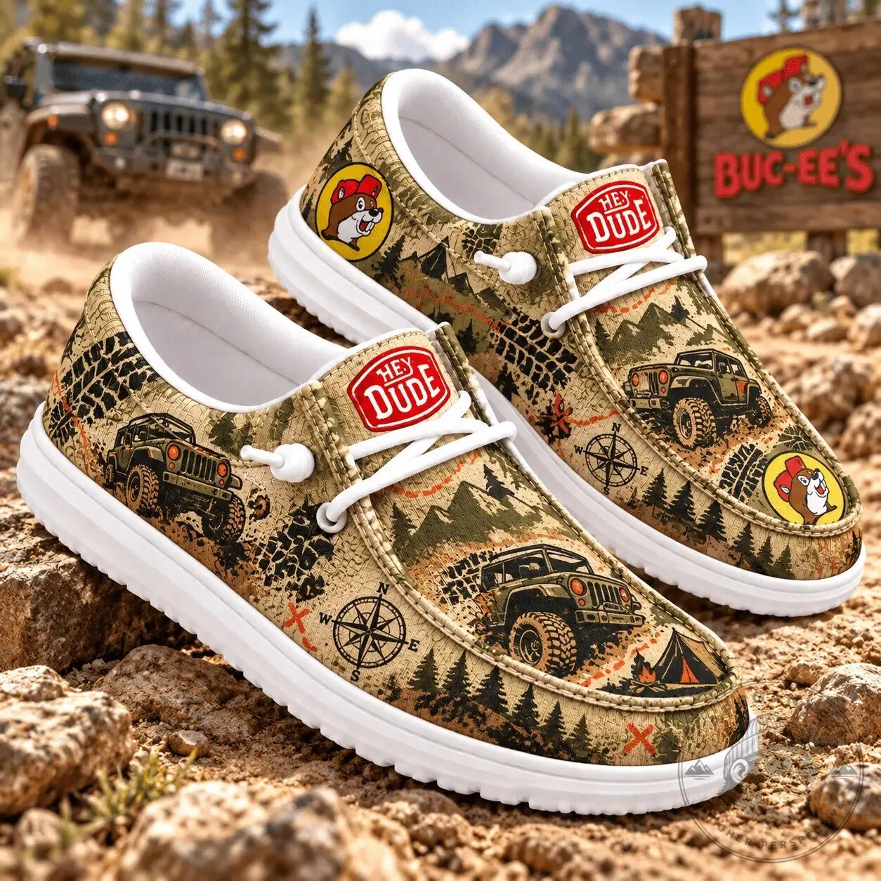 Buc-ee's Off-Road Jeep Adventure Loafer Shoes