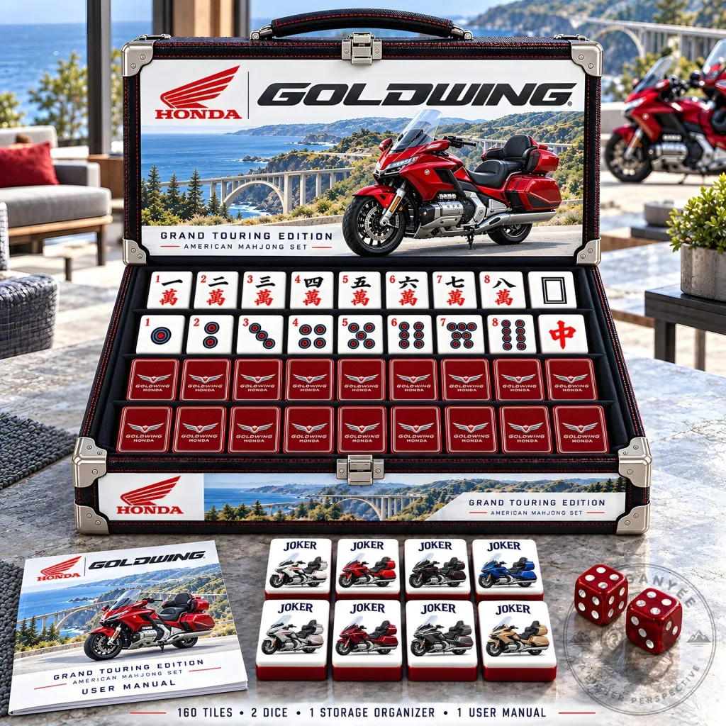 Honda Goldwing Grand Touring Edition American Mahjong Set with Storage Case Honda Goldwing Grand Touring Edition American Mahjong Set with Storage Case