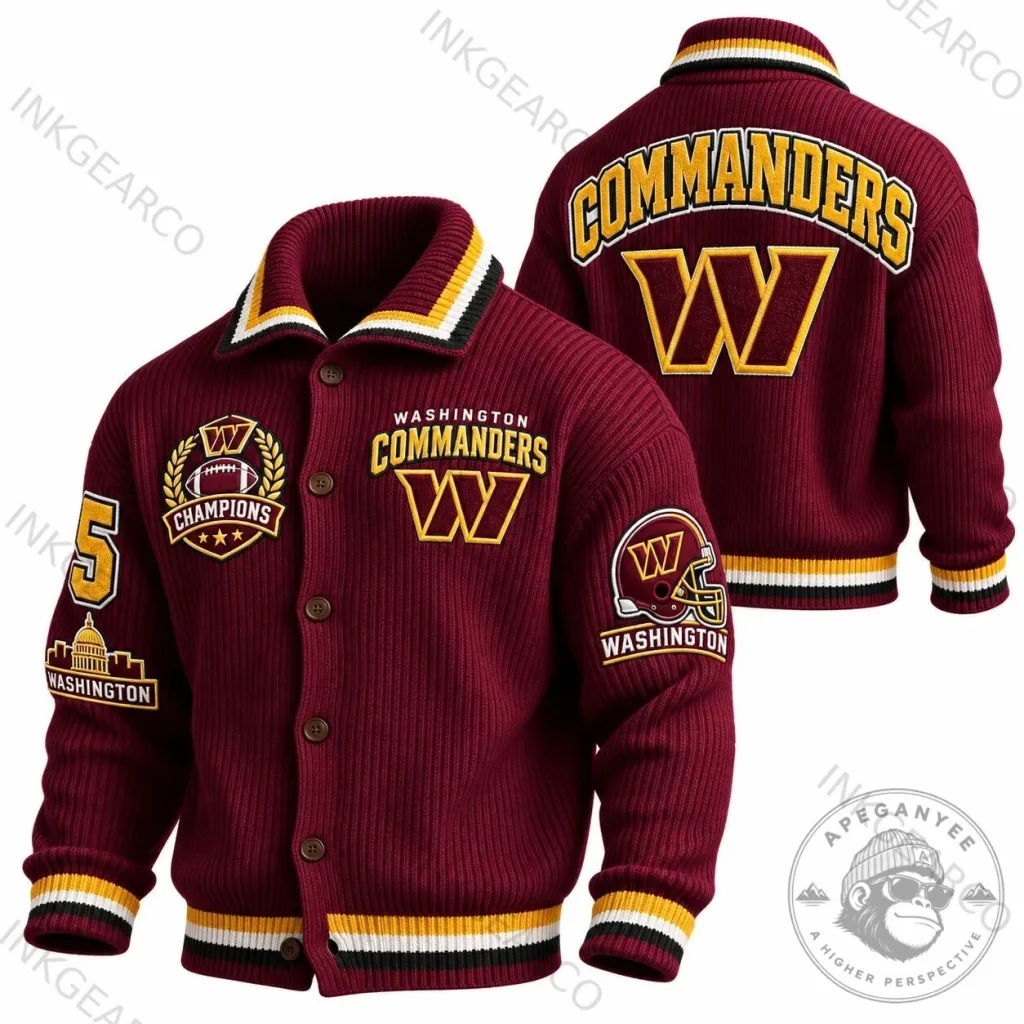 Washington Commanders Football Team Champions Varsity Jacket Washington Commanders Football Team Champions Varsity Jacket