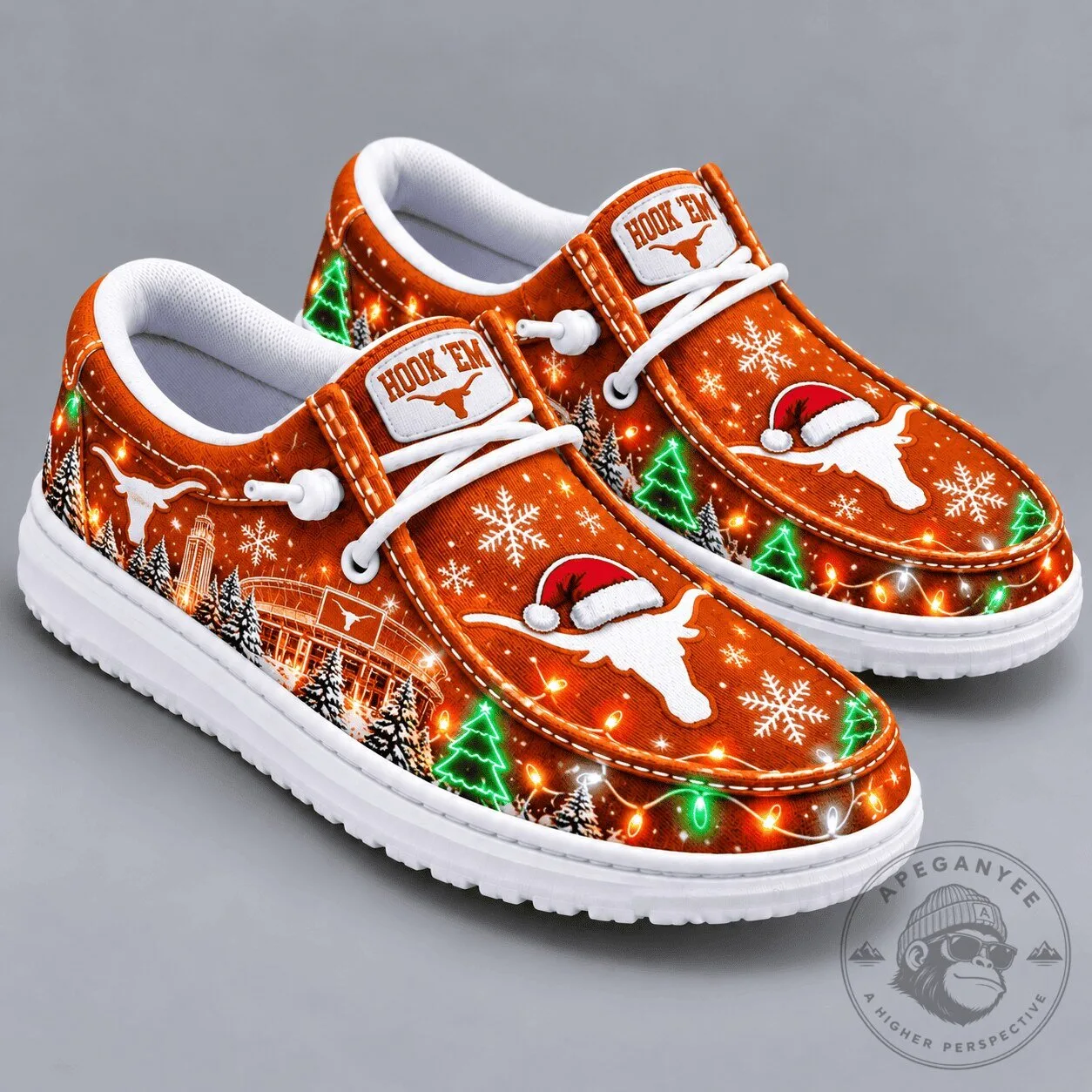 Texas Longhorns Christmas Spirit Loafers Shoes for Game Day and Holiday Season