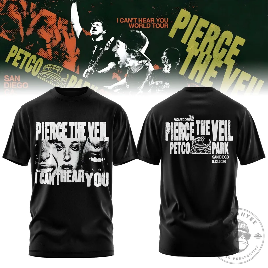 Pierce The Veil I Can't Hear You World Tour Concert T-Shirt Pierce The Veil I Can't Hear You World Tour Concert T-Shirt