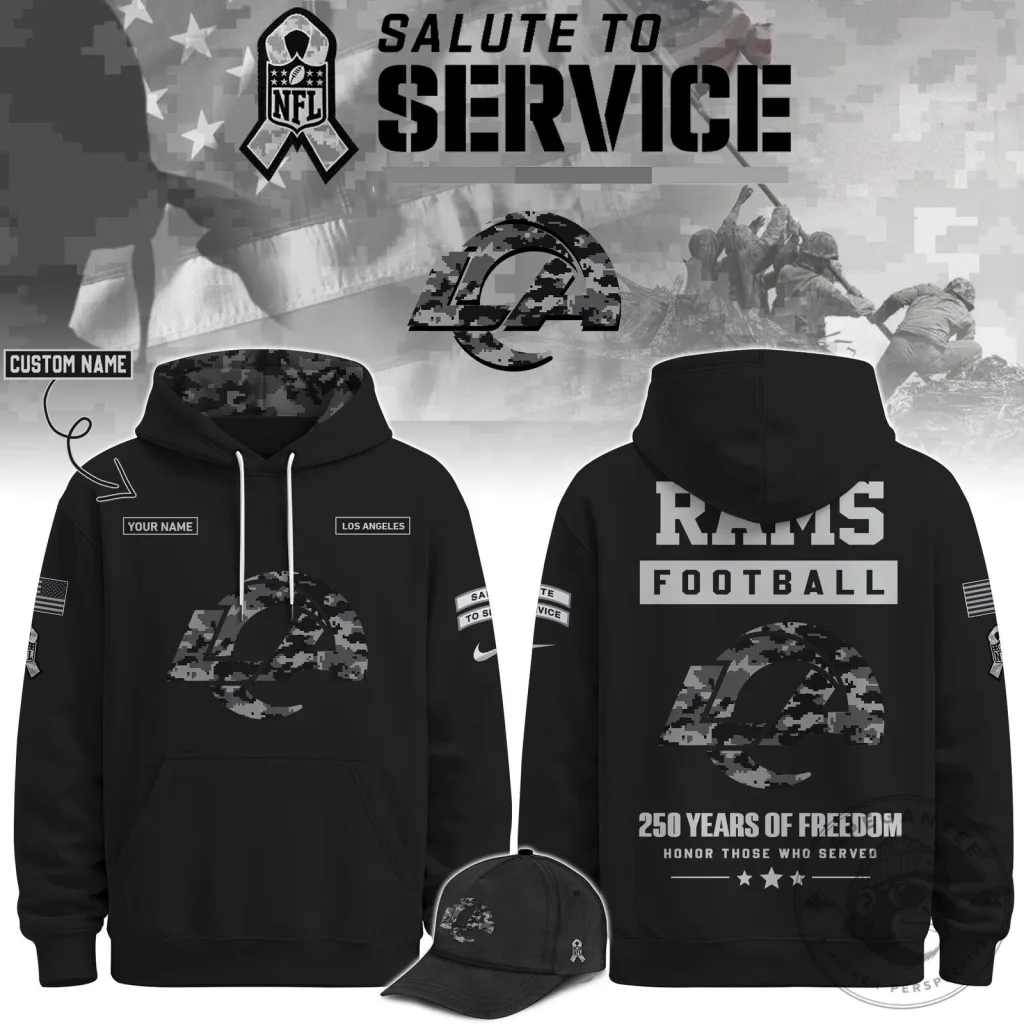 Los Angeles Rams Salute To Service NFL Football Team Hoodie 45 Los Angeles Rams Salute To Service NFL Football Team Hoodie