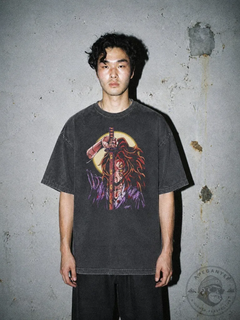 Demon Slayer Kokushibo Vintage Anime Graphic T-Shirt 14 Demon Slayer Kokushibo Vintage Anime Graphic T-Shirt