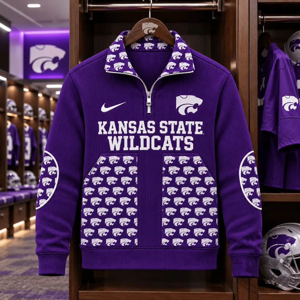 Kansas State Wildcats Purple Quarter-Zip Fleece Sweatshirt 3 Kansas State Wildcats Purple Quarter-Zip Fleece Sweatshirt