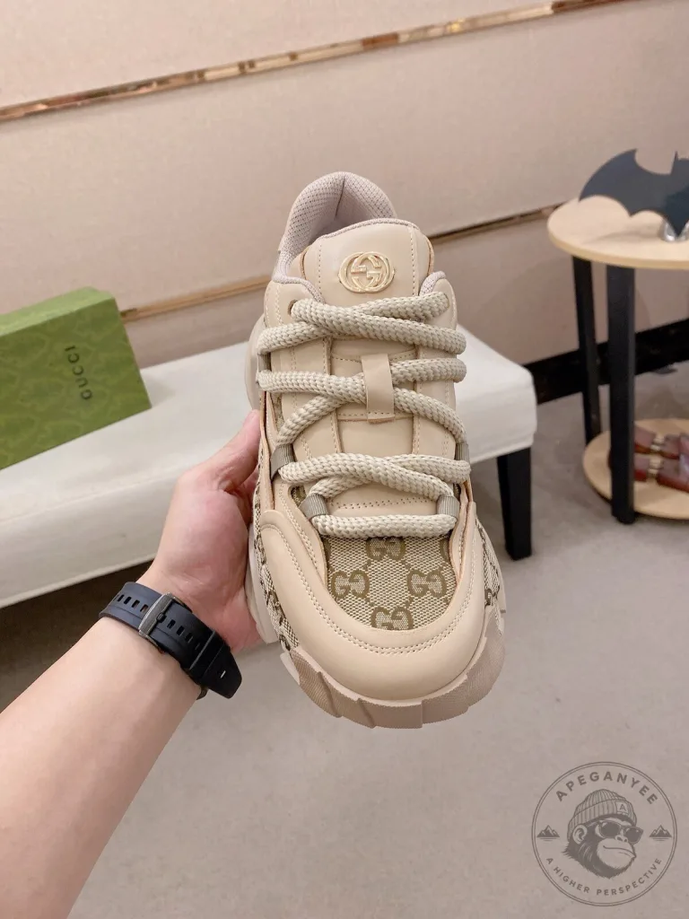 Gucci Beige GG Monogram Patterned Luxury Fashion Designer Sneakers Shoes 1 Gucci Beige GG Monogram Patterned Luxury Fashion Designer Sneakers Shoes